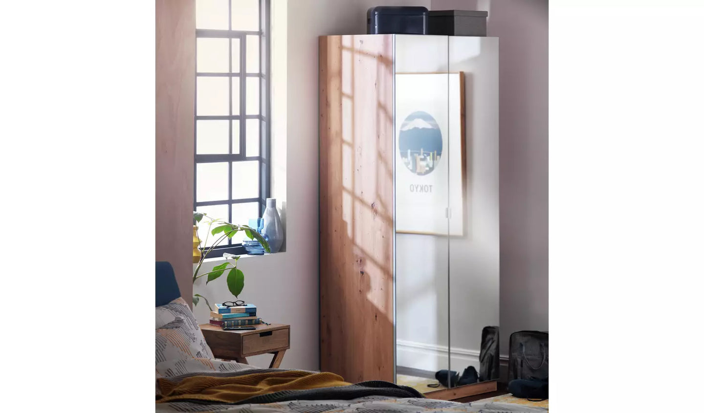 Habitat Munich 2 Door Wardrobe - Oak Effect